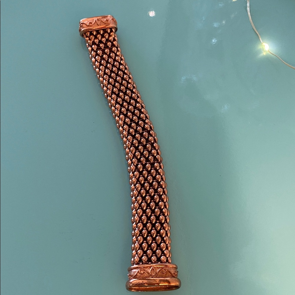 Woven Copper Magnetic Link Closure Bracelet